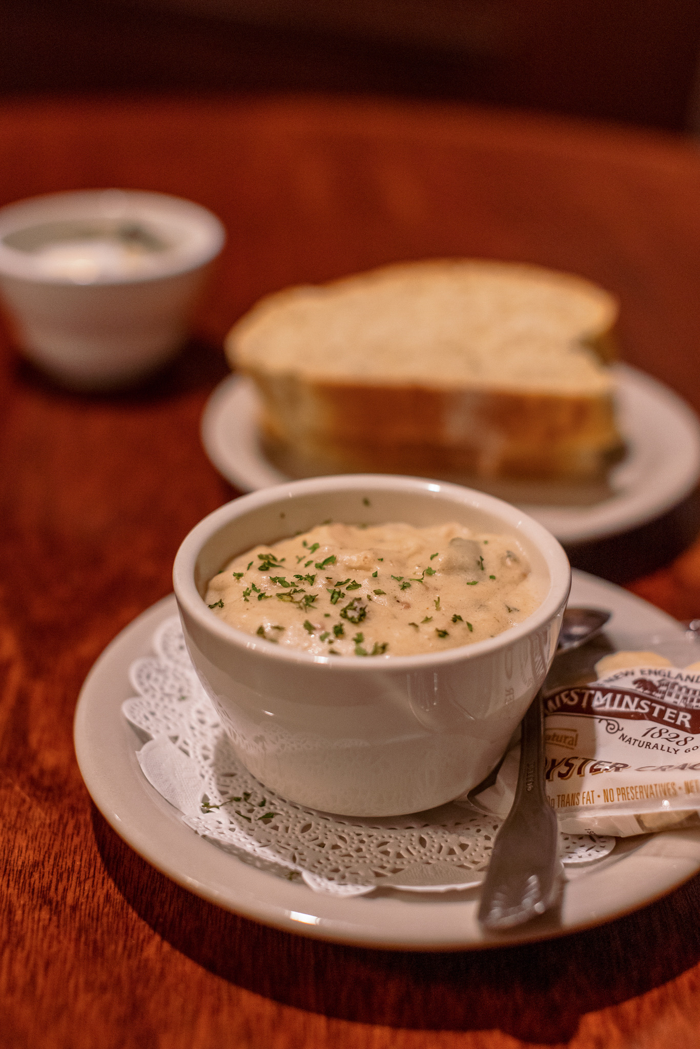 A cup of clam chowder from Annabelle's in Ketchikan