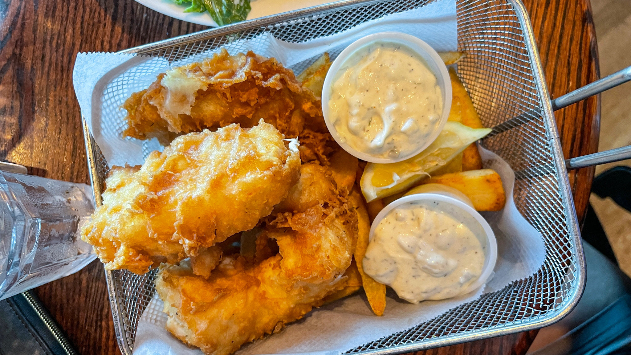 A baskets of fish and chips from The Hanger in Juneau
