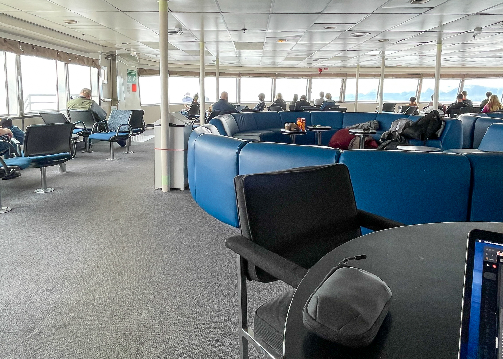 The forward lounge on the MV Matanuska Alaska Ferry