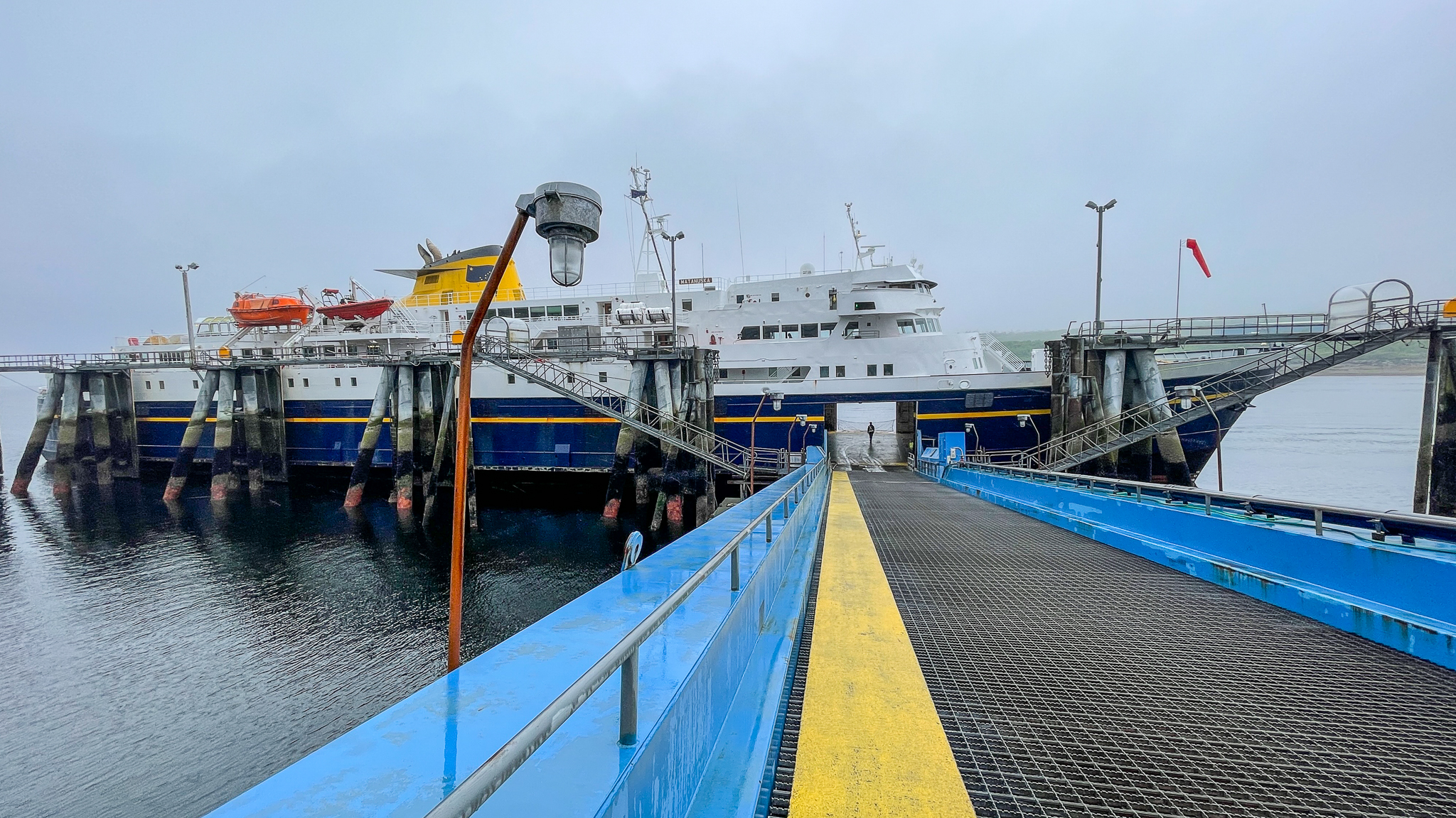 The MV Matanuska Alaska Ferry at port in Ketchikan, AK.