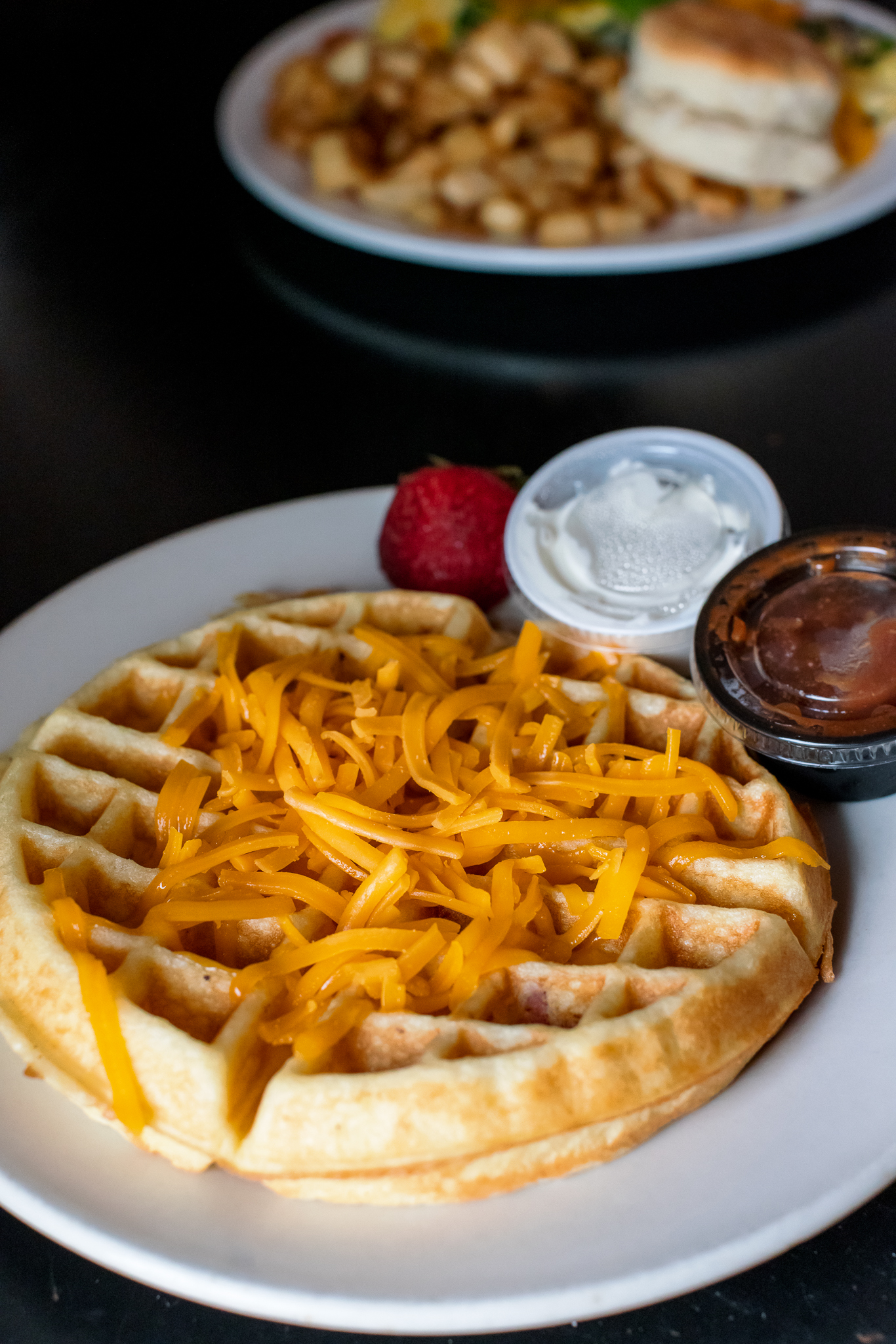 Savory waffle from Auke Bay Cafe in Juneau