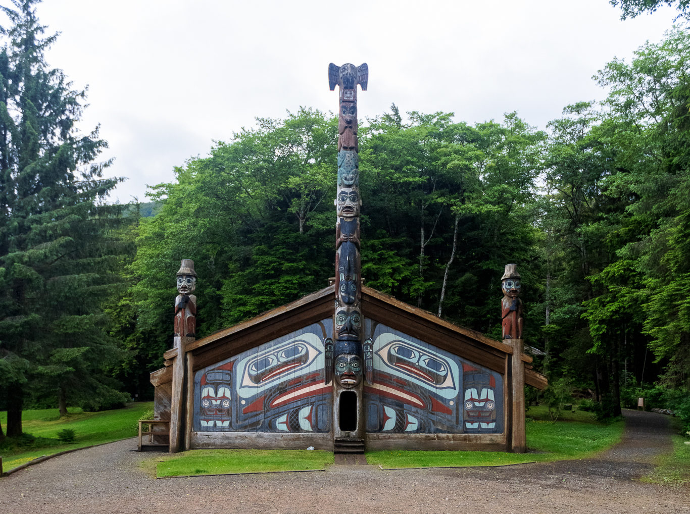 The clan house at Totem Bight State Park in Ketchikan