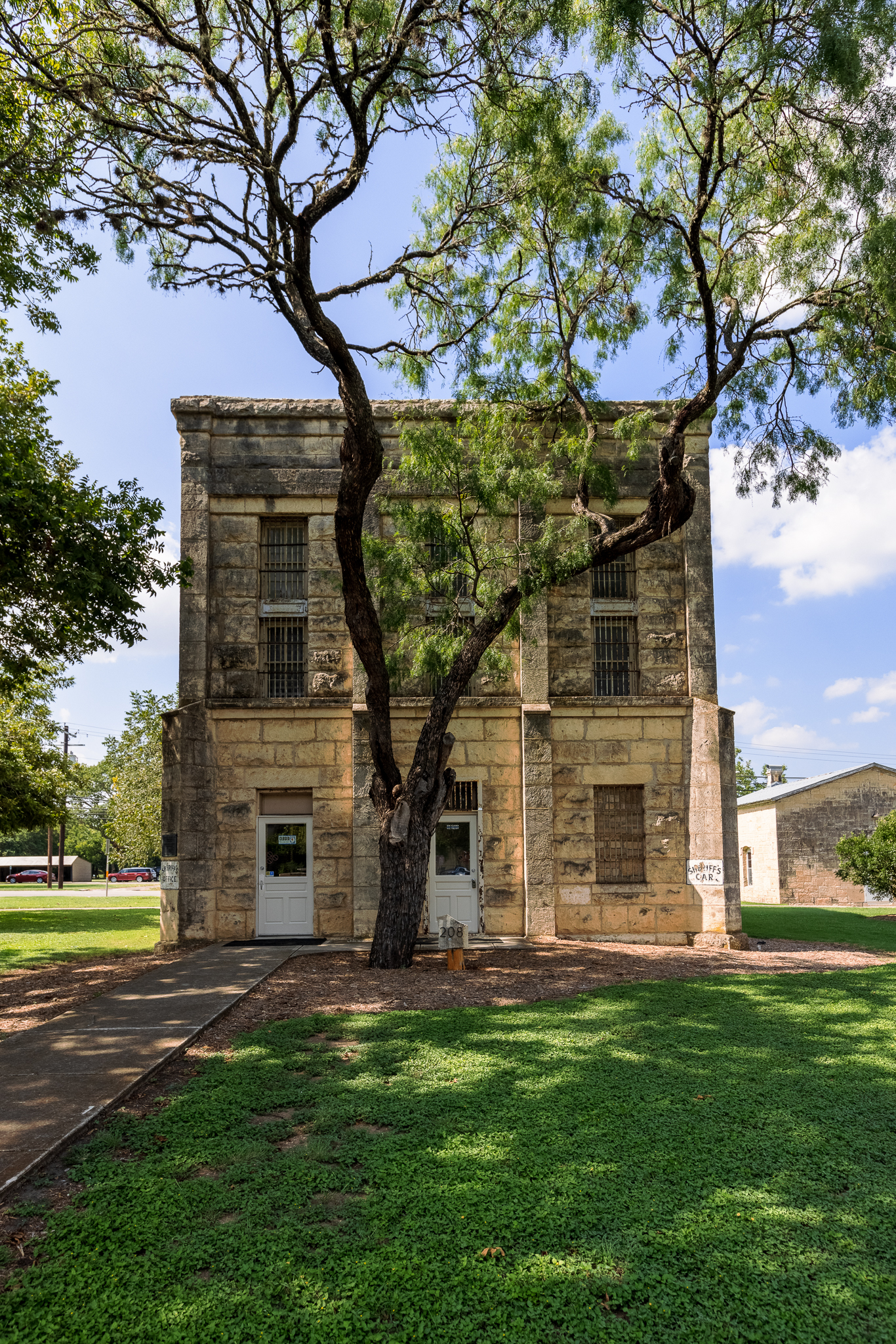 The exterior of the Old Jail Museum in Boerne, TX.