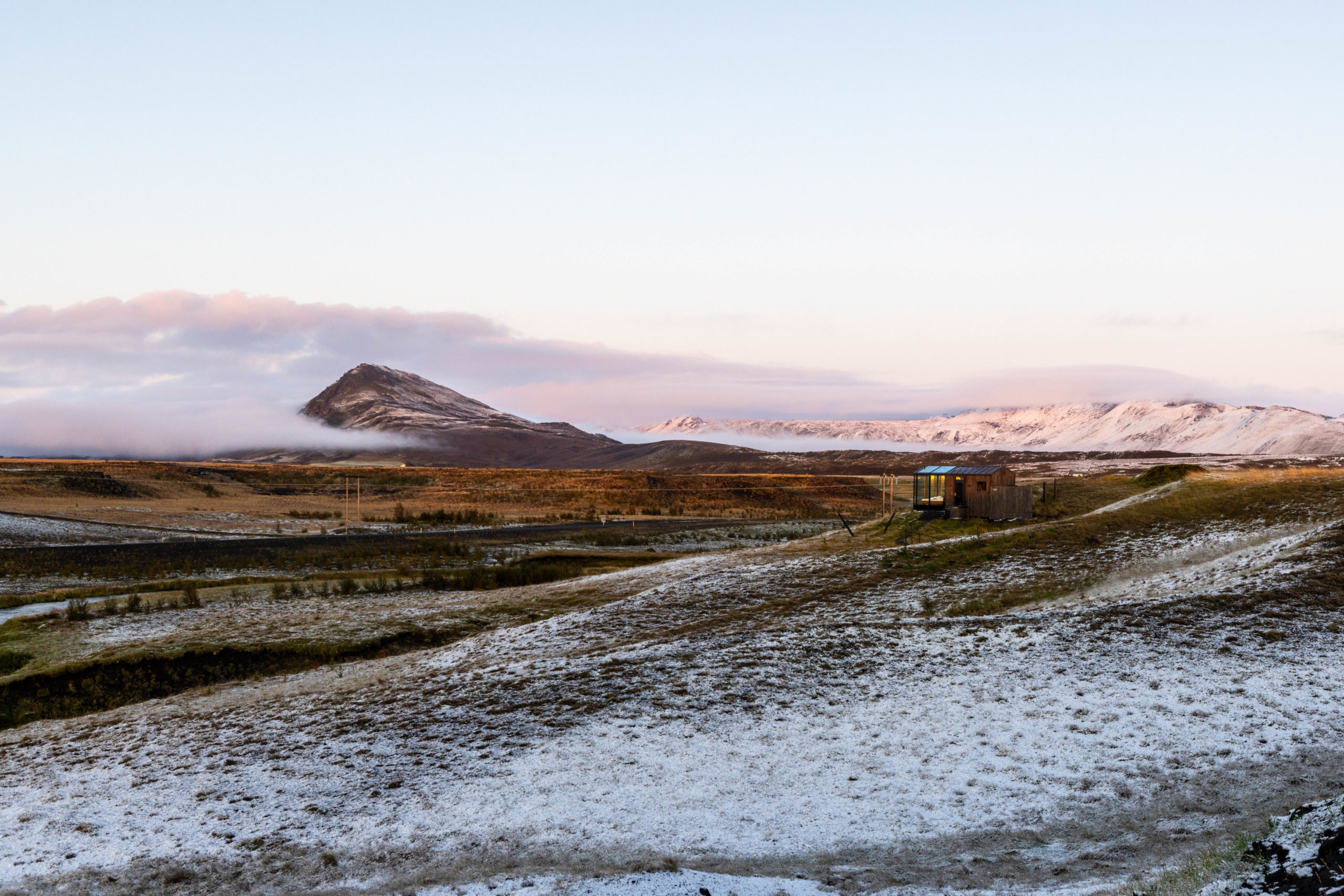 The views from the Panorama Glass Lodge in Iceland.